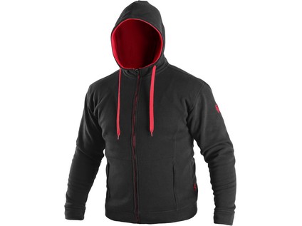 Mikina CXS HARRISON, pánská, černo-červená, vel. 3XL